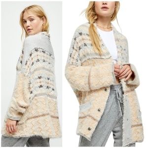 Free People Fair Isle Weather Cardigan - Large